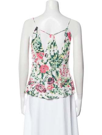 Yigal Azrouël Floral Print V-Neck Top