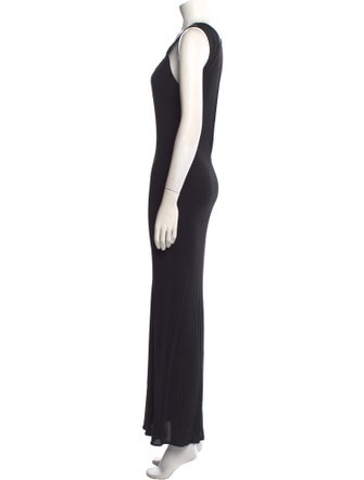 Yigal Azrouël Scoop Neck Long Dress