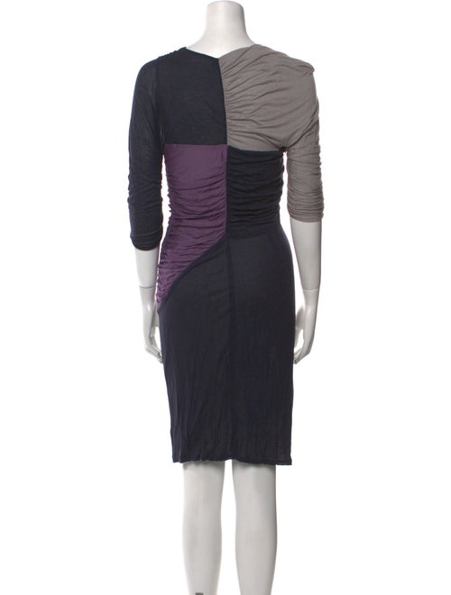 Yigal Azrouël Colorblock Pattern Knee-Length Dress