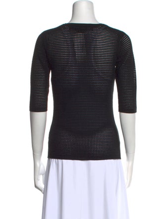 Yigal Azrouël Crew Neck Three-Quarter Sleeve Top