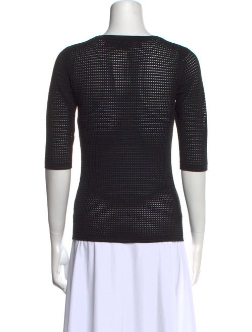 Yigal Azrouël Crew Neck Three-Quarter Sleeve Top