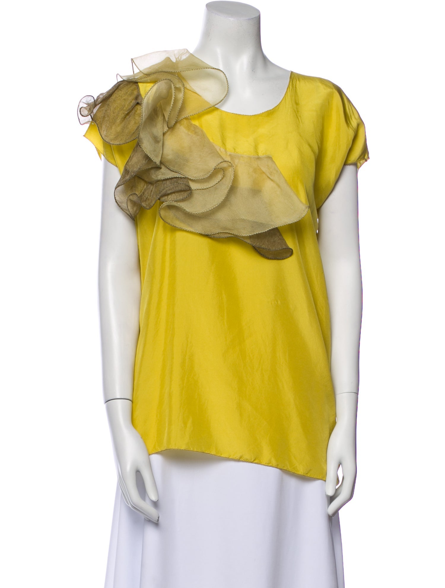 Yigal Azrouël Silk Cowl Neck Blouse
