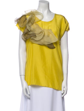 Yigal Azrouël Silk Cowl Neck Blouse