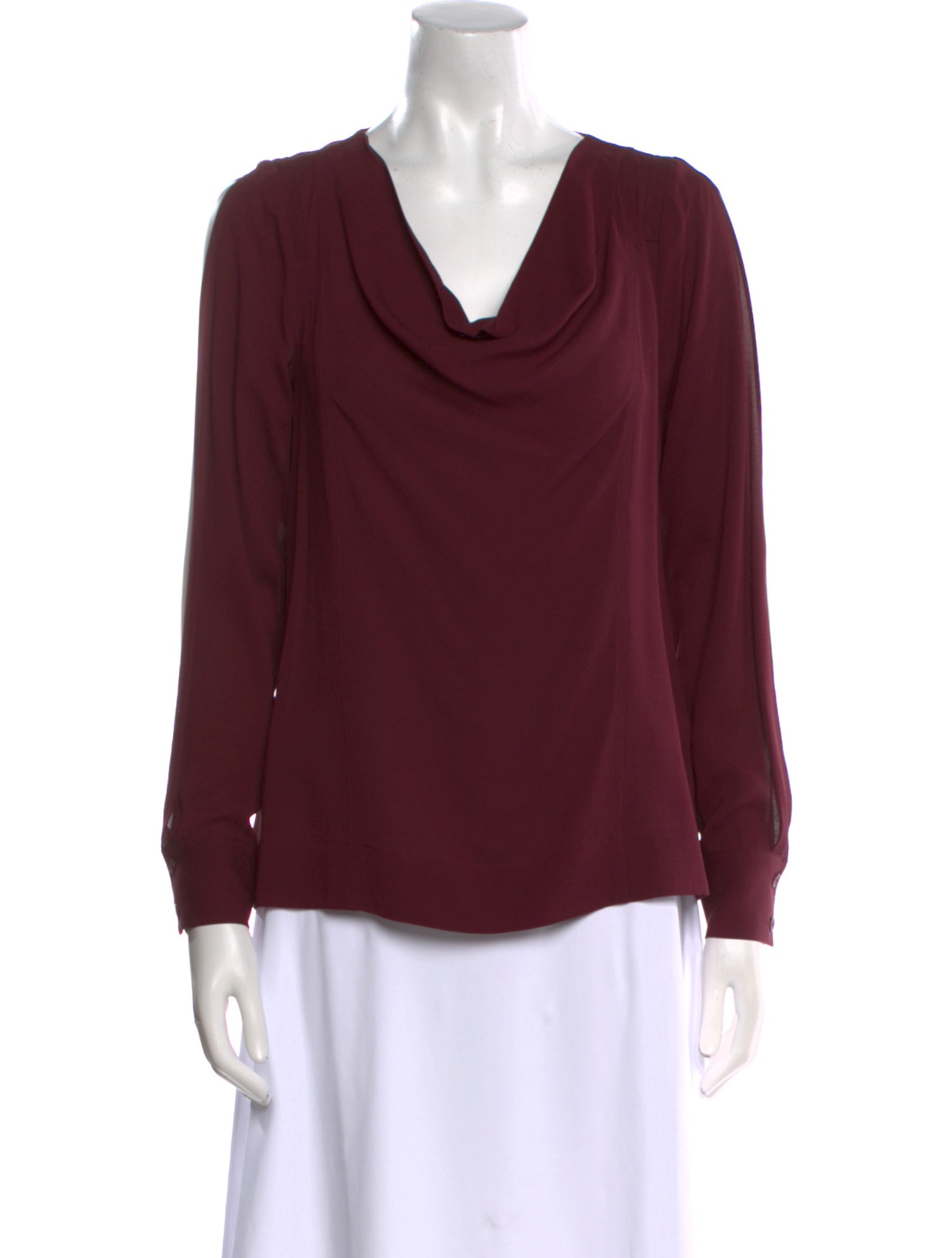 Yigal Azrouël Silk Cowl Neck Blouse