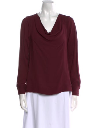 Yigal Azrouël Silk Cowl Neck Blouse