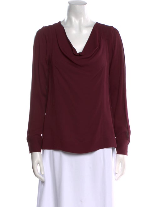 Yigal Azrouël Silk Cowl Neck Blouse