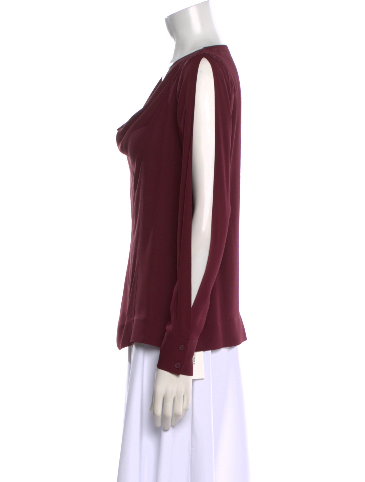 Yigal Azrouël Silk Cowl Neck Blouse
