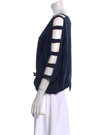 Yigal Azrouël Silk Scoop Neck Blouse