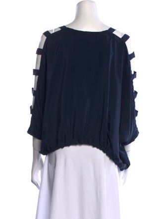 Yigal Azrouël Silk Scoop Neck Blouse