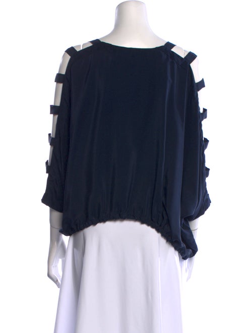 Yigal Azrouël Silk Scoop Neck Blouse