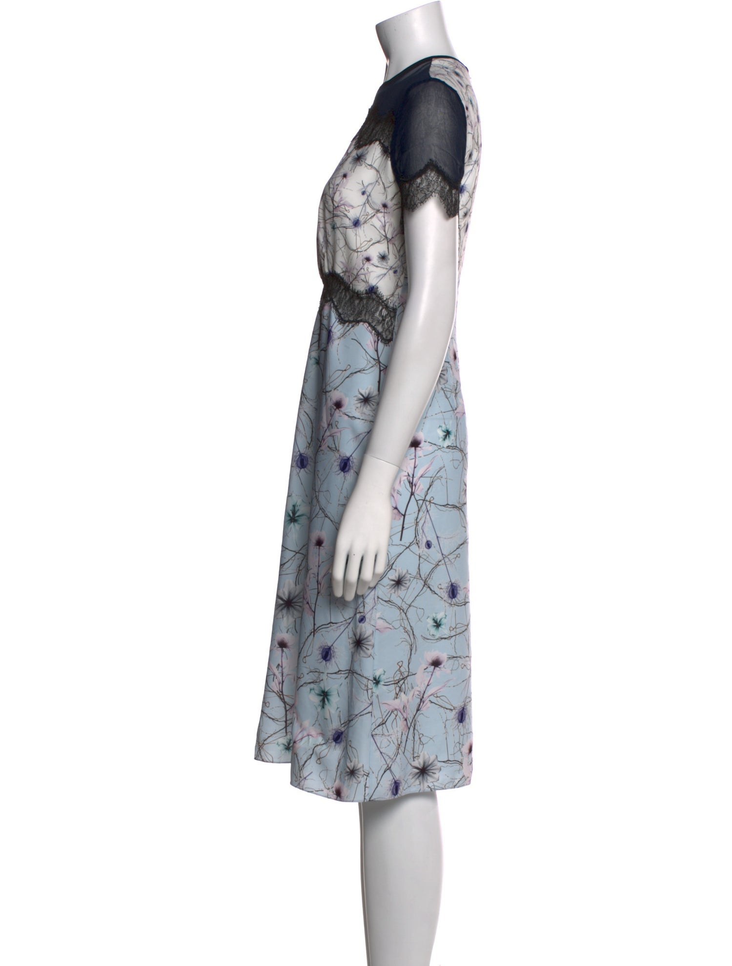 Yigal Azrouël Floral Print Knee-Length Dress