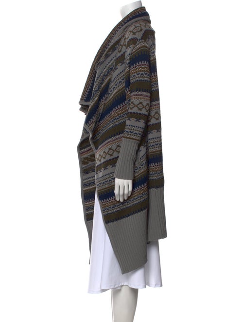Yigal Azrouël Striped Open Front Sweater