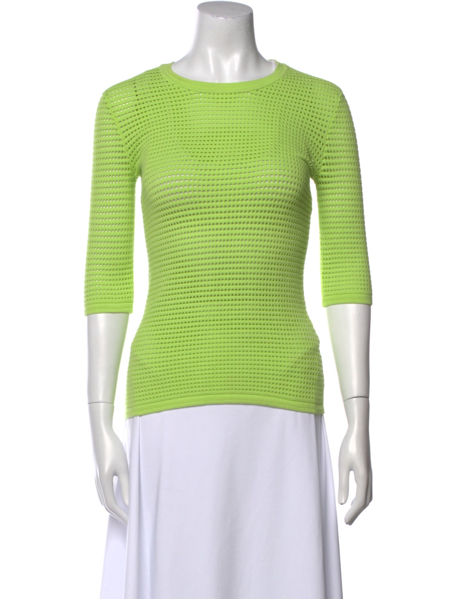 Yigal Azrouël Crew Neck Three-Quarter Sleeve Top