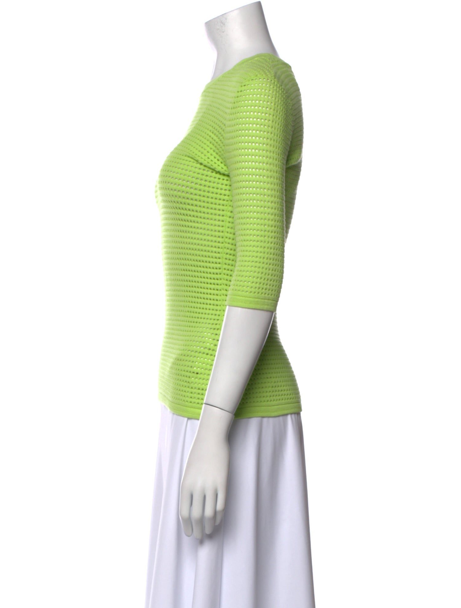 Yigal Azrouël Crew Neck Three-Quarter Sleeve Top