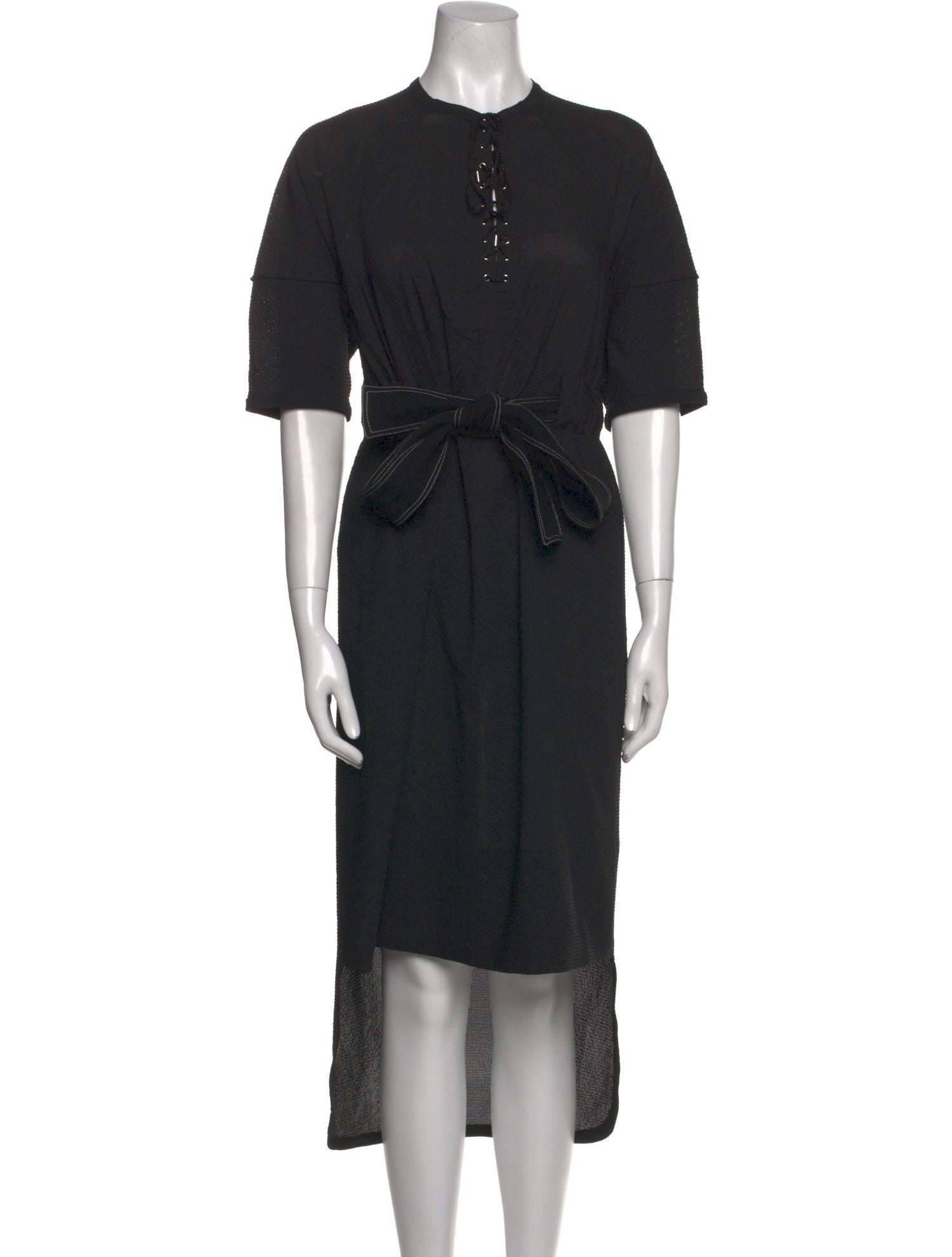 Yigal Azrouël Crew Neck Long Dress