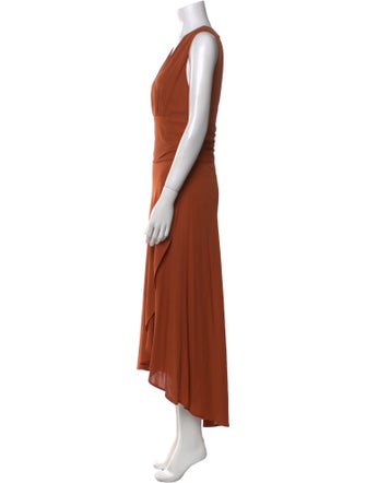 Yigal Azrouël V-Neck Long Dress