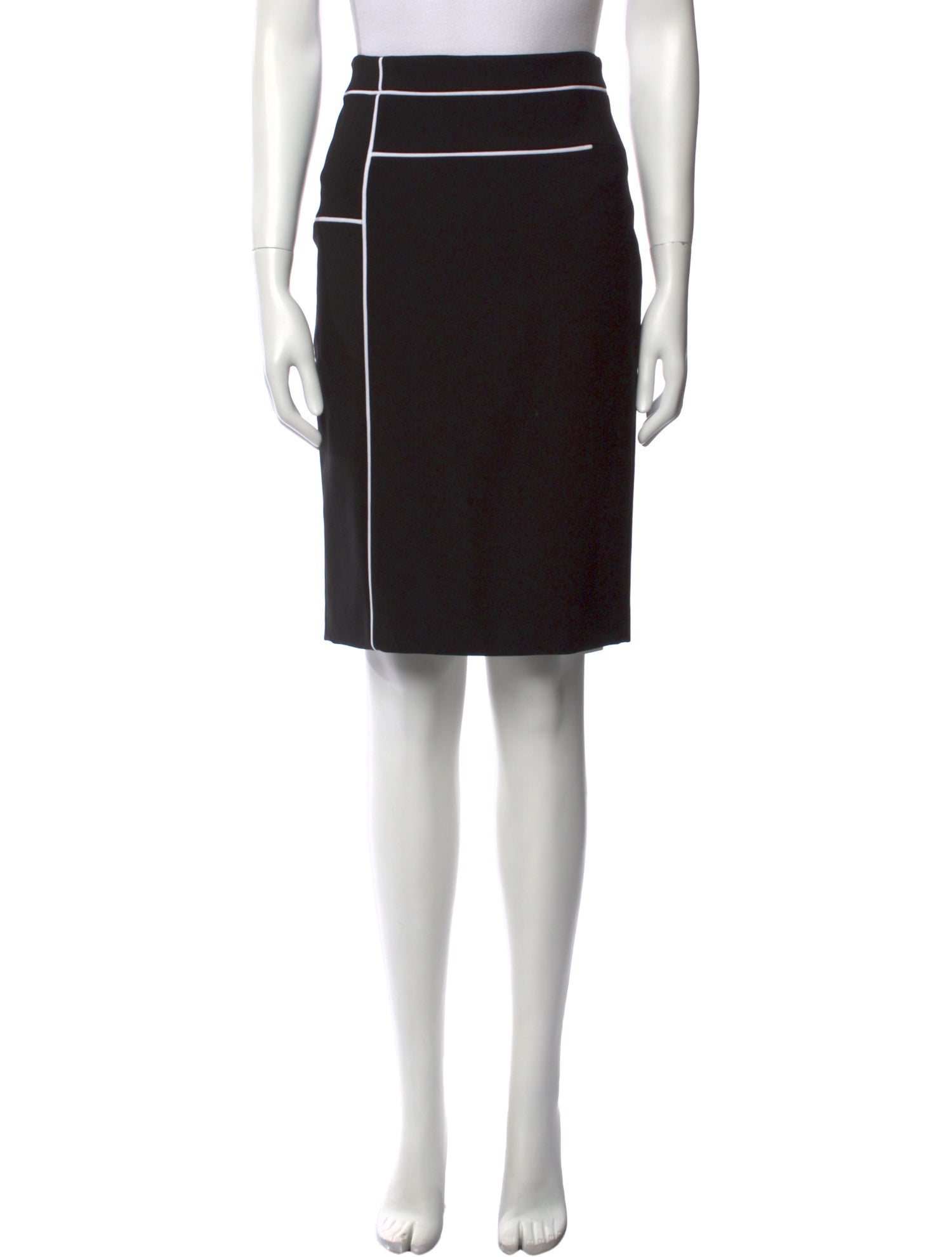 Yigal Azrouël Striped Knee-Length Skirt