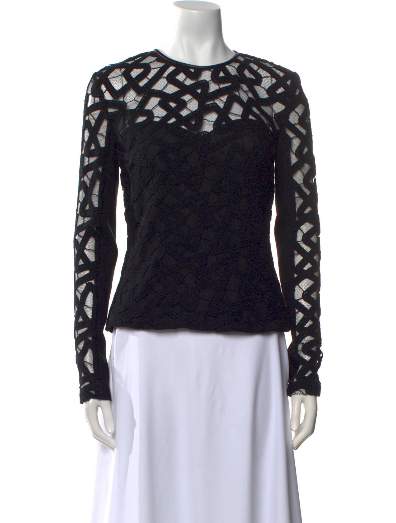 Yigal Azrouël Crew Neck Long Sleeve Top