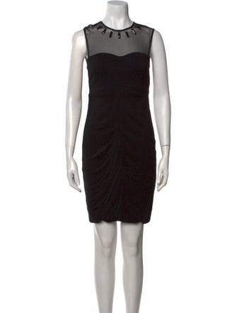 Yigal Azrouël Crew Neck Mini Dress