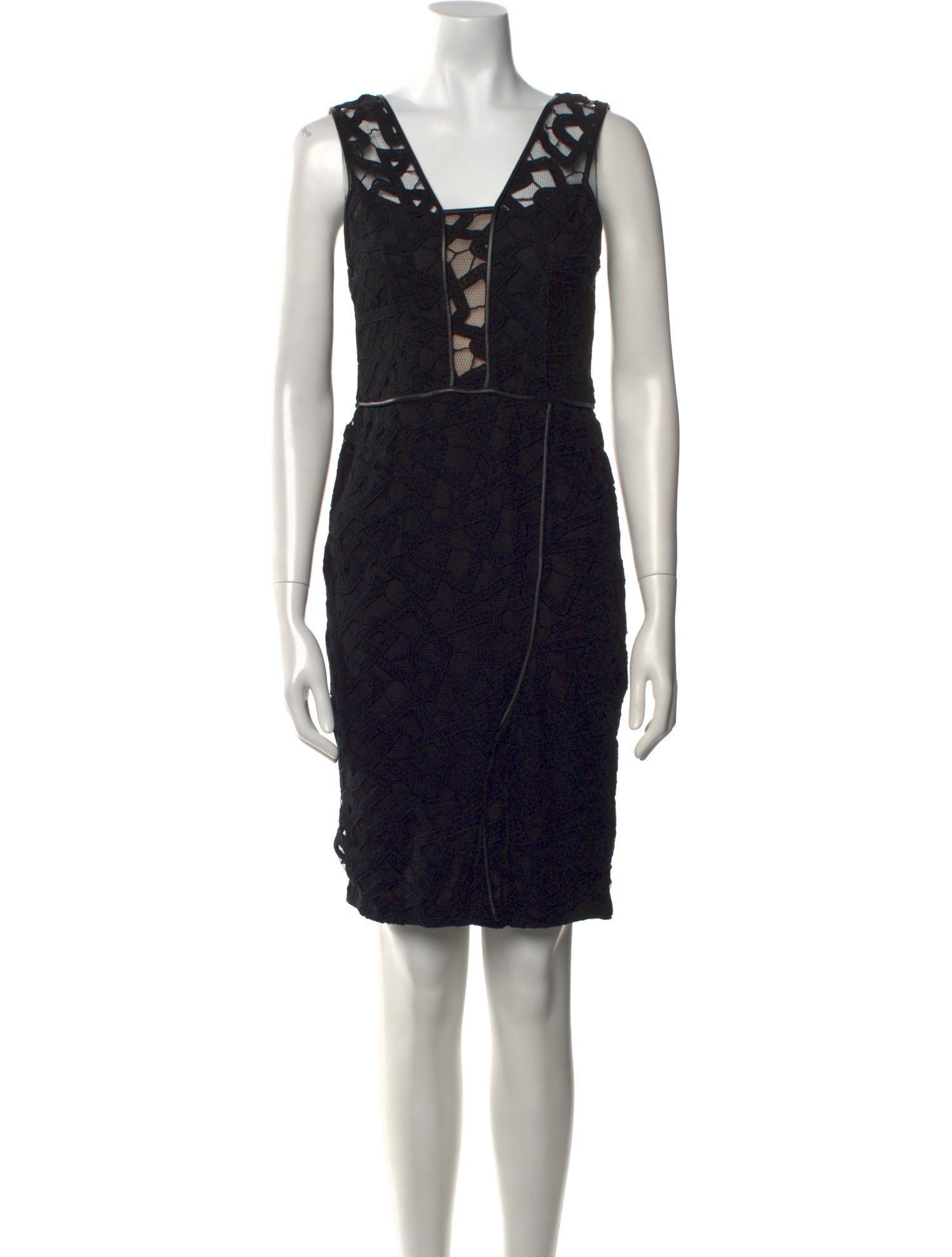 Yigal Azrouël Lace Pattern Knee-Length Dress