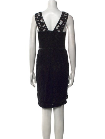 Yigal Azrouël Lace Pattern Knee-Length Dress