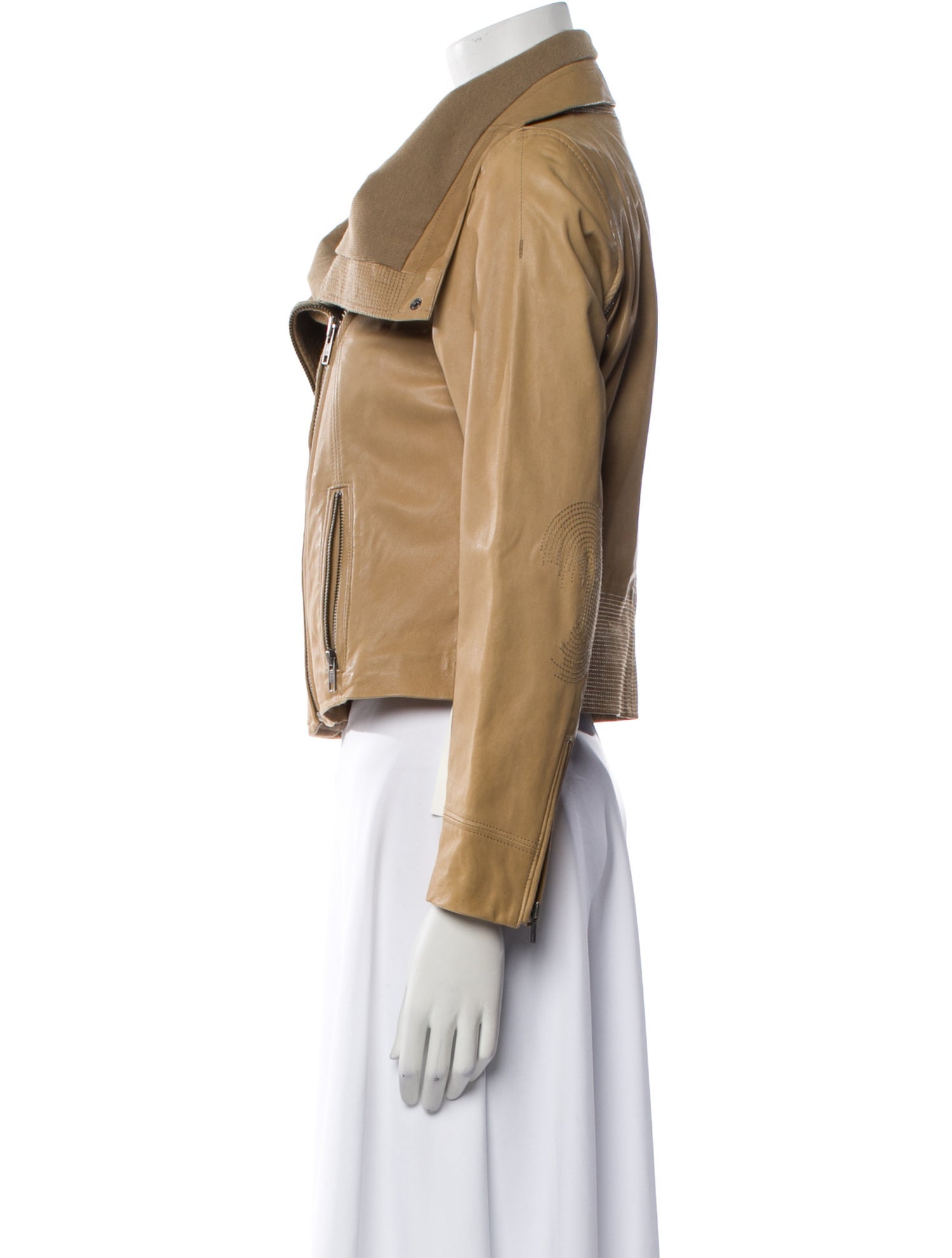 Yigal Azrouël Lamb Leather Biker Jacket