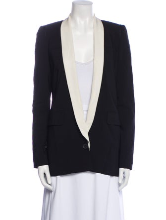 Yigal Azrouël Wool Colorblock Pattern Coat
