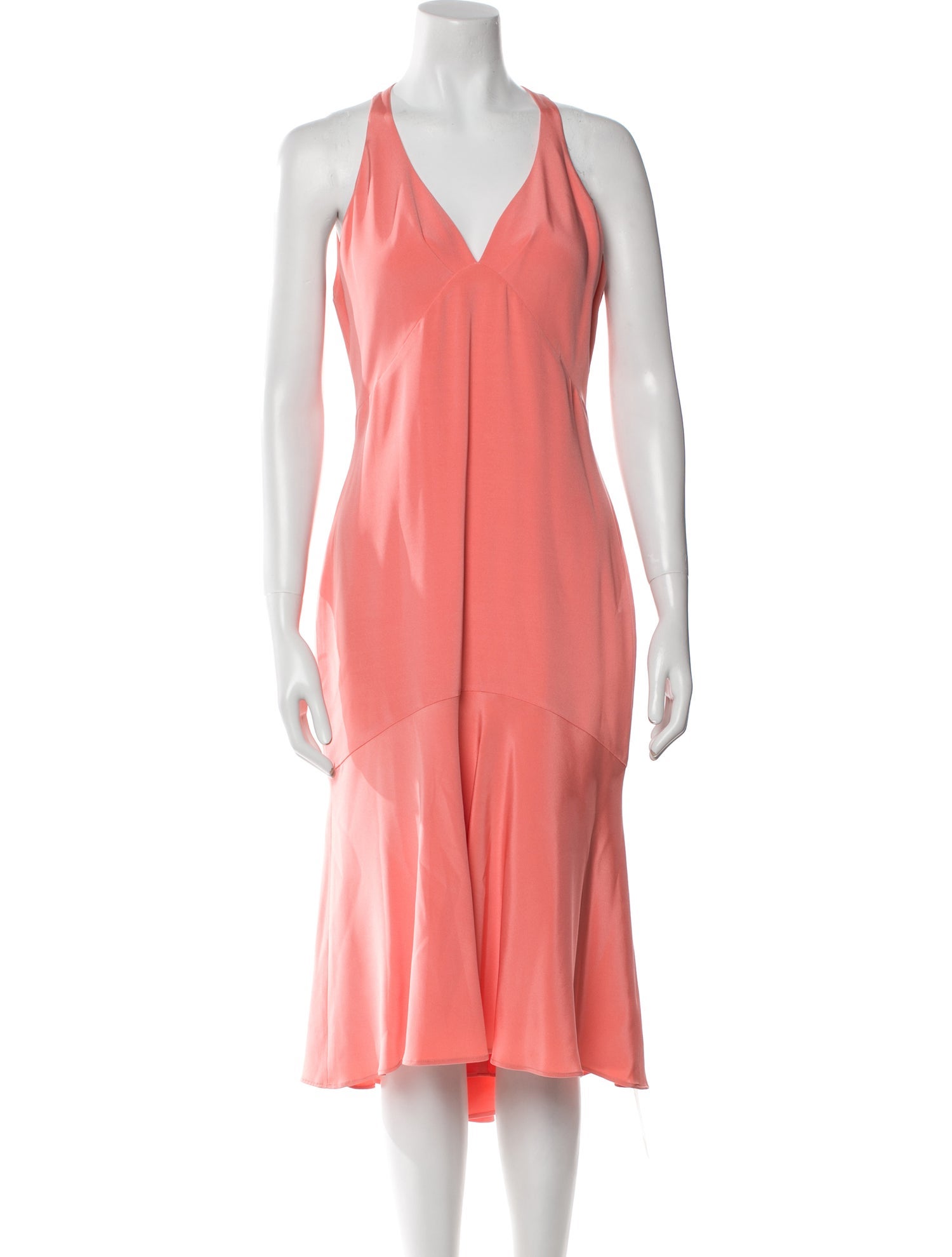 Yigal Azrouël V-Neck Midi Length Dress