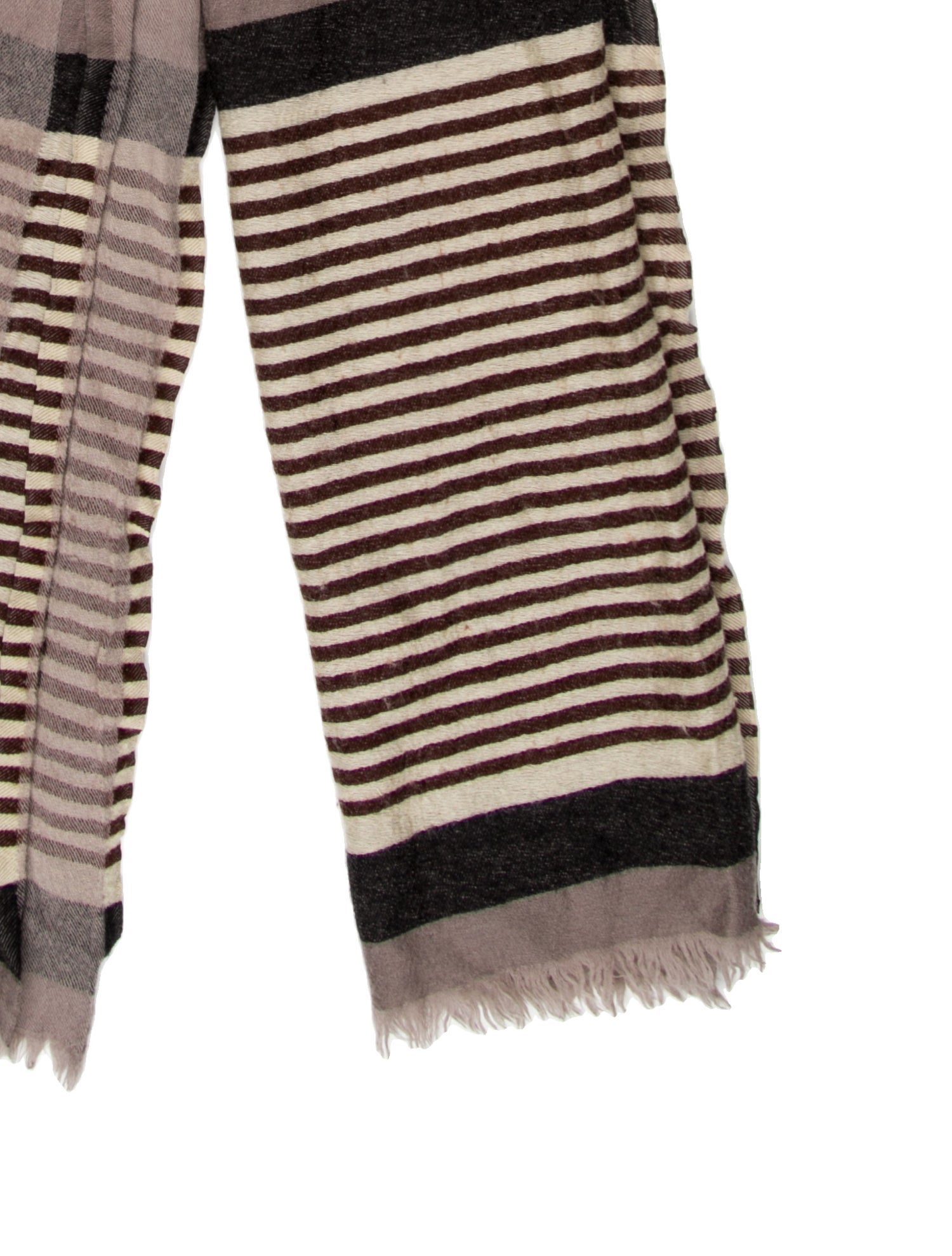 Yigal Azrouël Virgin Wool Striped Scarf