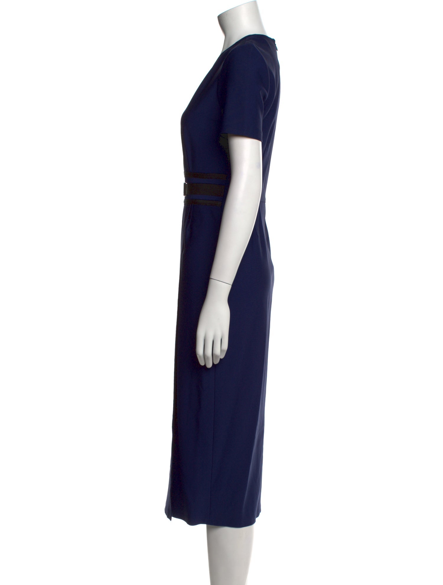 Yigal Azrouël V-Neck Midi Length Dress