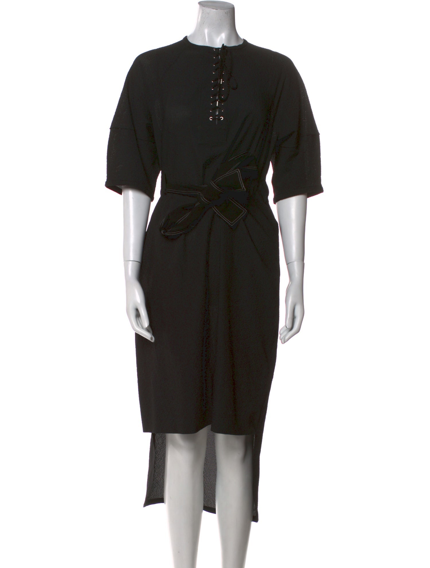 Yigal Azrouël Crew Neck Long Dress