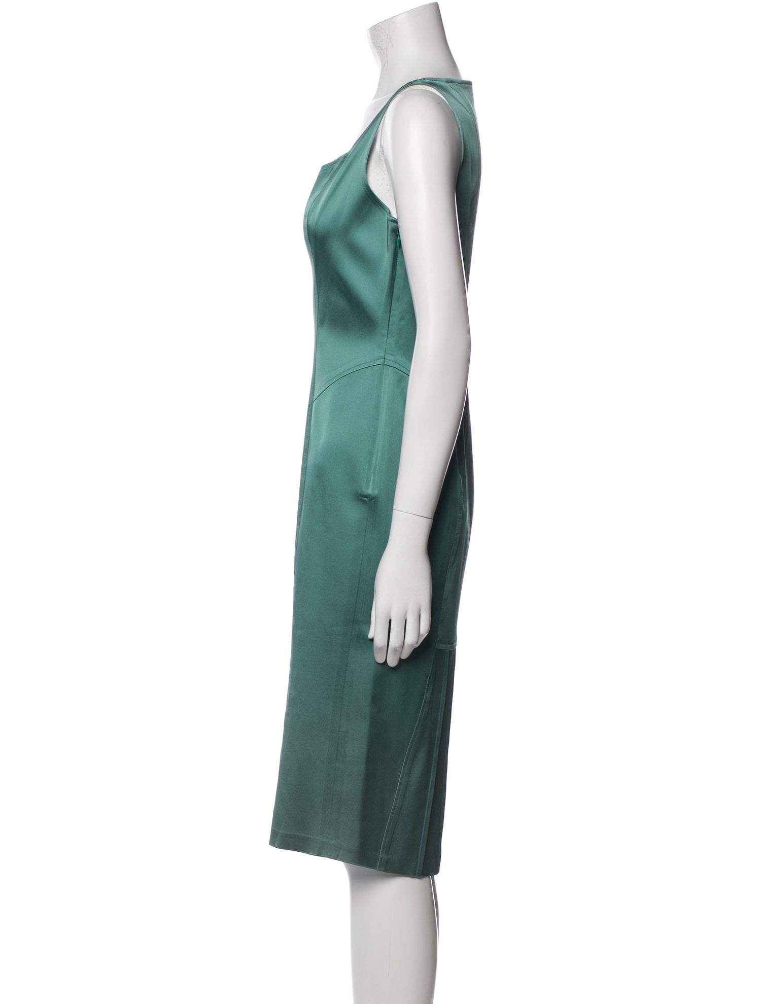 Yigal Azrouël Scoop Neck Midi Length Dress