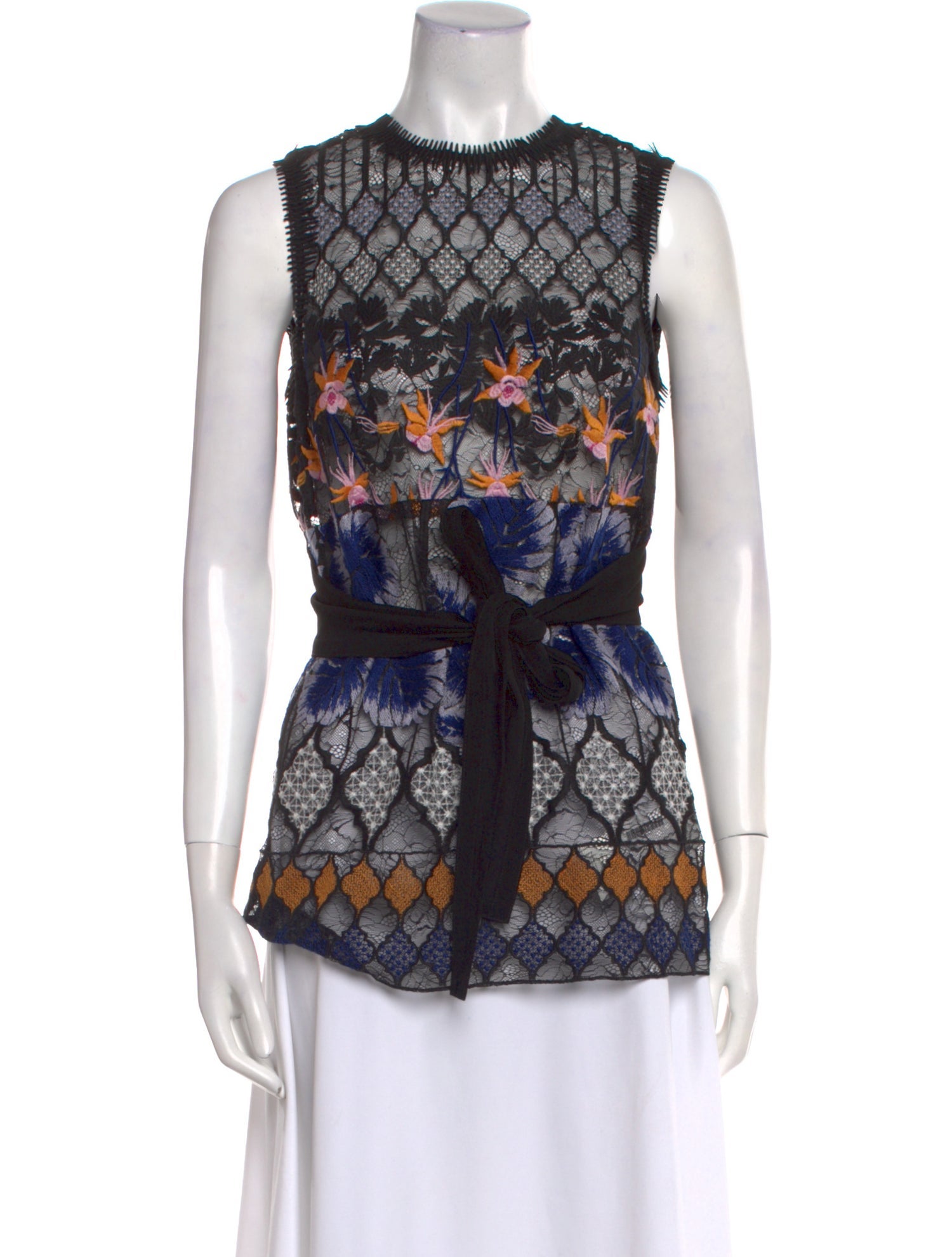 Yigal Azrouël Printed Crew Neck Blouse