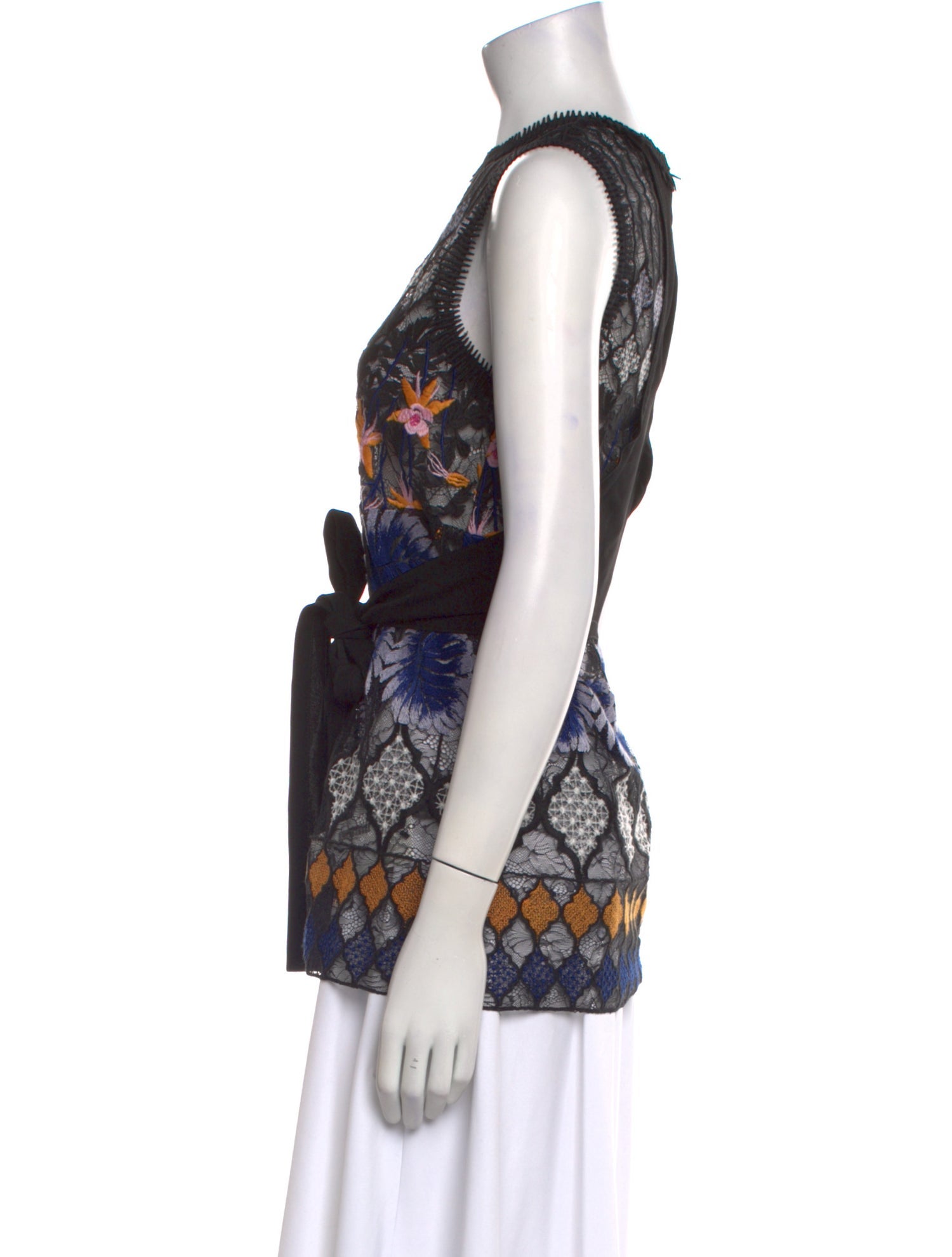 Yigal Azrouël Printed Crew Neck Blouse