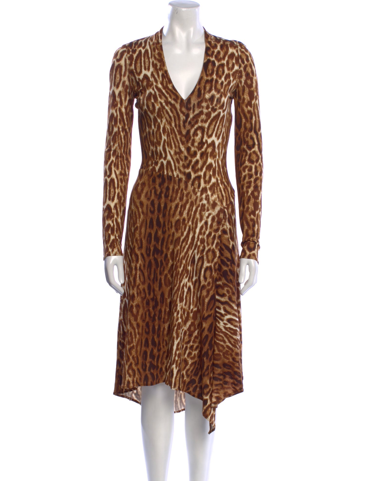 Yigal Azrouël Animal Print Long Dress