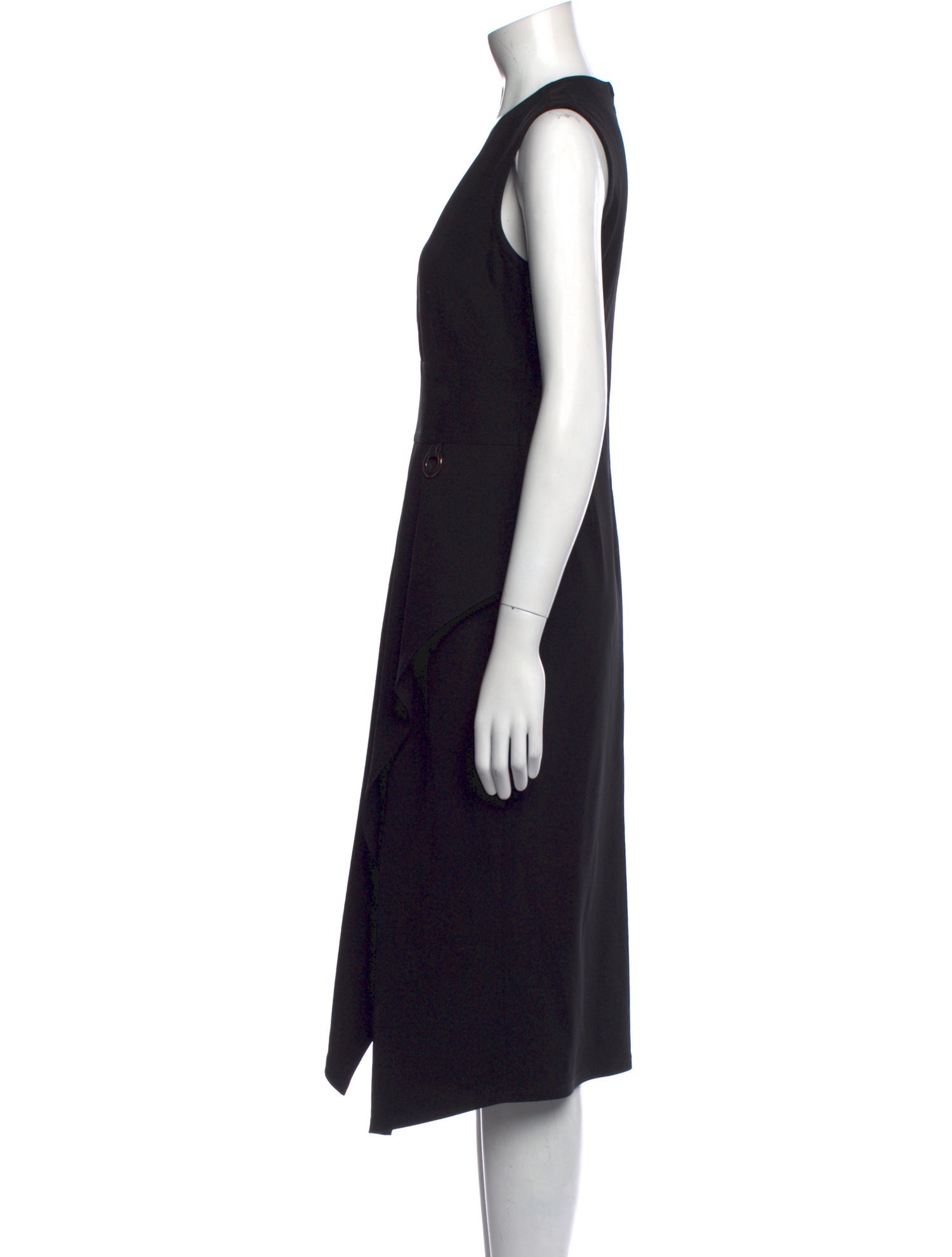 Yigal Azrouël V-Neck Midi Length Dress