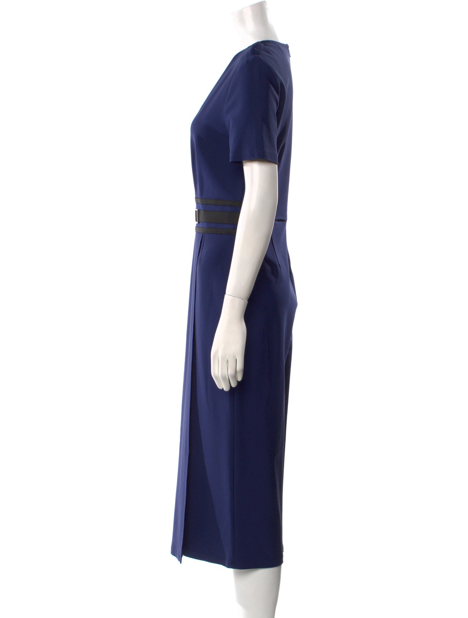 Yigal Azrouël V-Neck Midi Length Dress