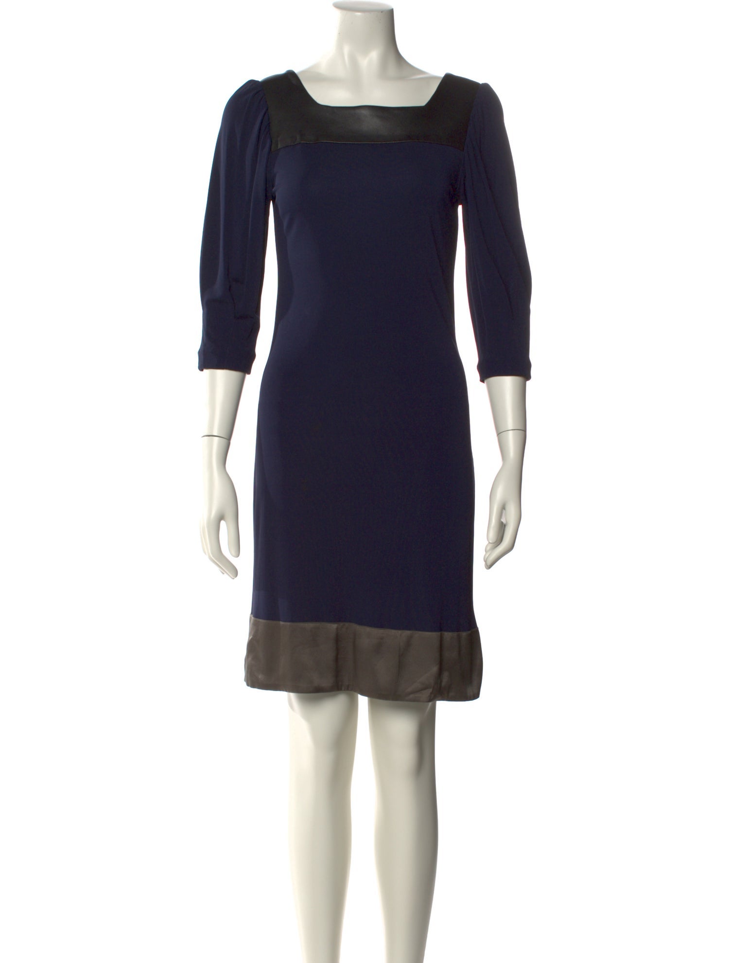 Yigal Azrouël Colorblock Pattern Knee-Length Dress