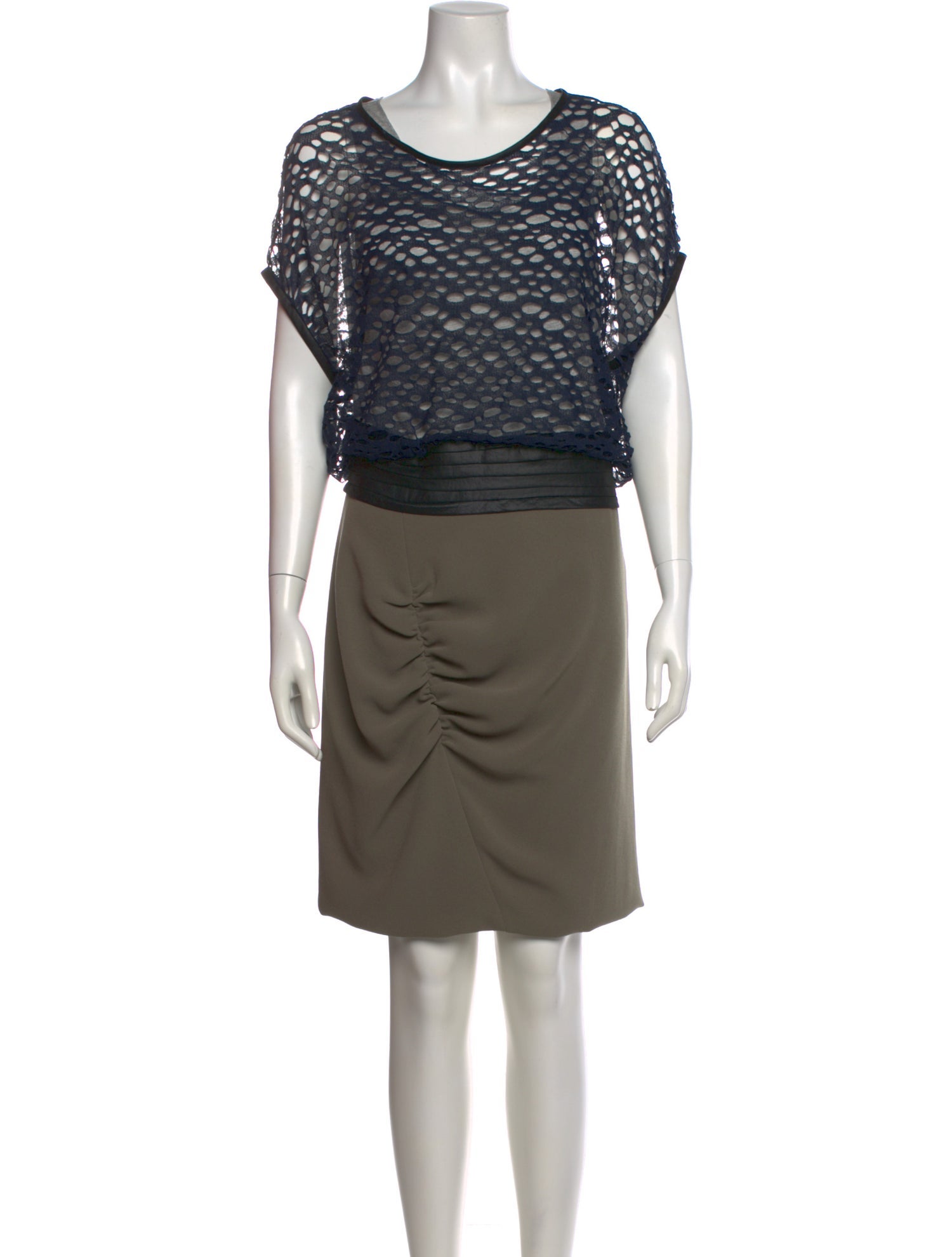 Yigal Azrouël Colorblock Pattern Knee-Length Dress