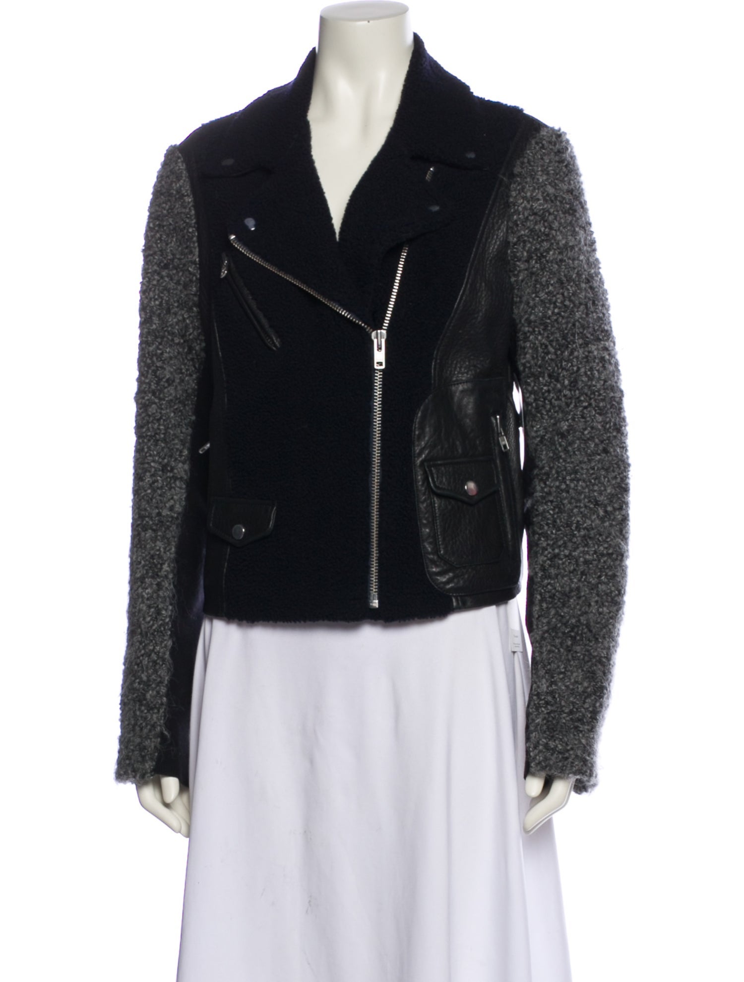 Yigal Azrouël Leather Fur Coat