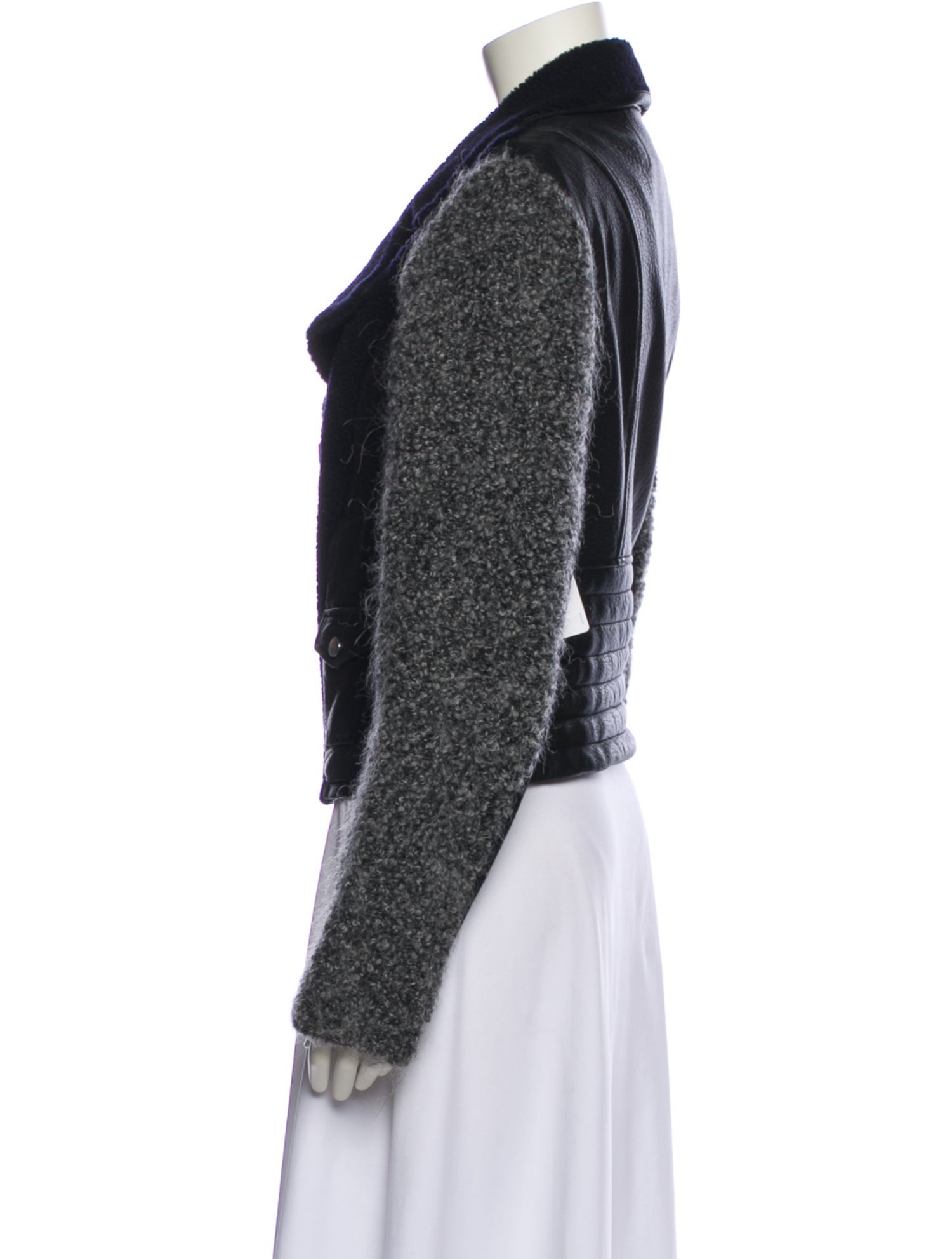 Yigal Azrouël Leather Fur Coat