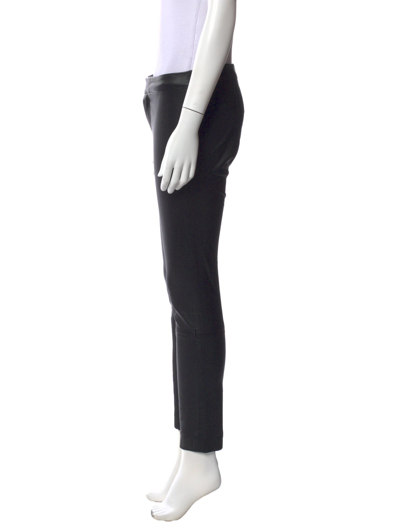 Yigal Azrouël Leather Skinny Leg Pants