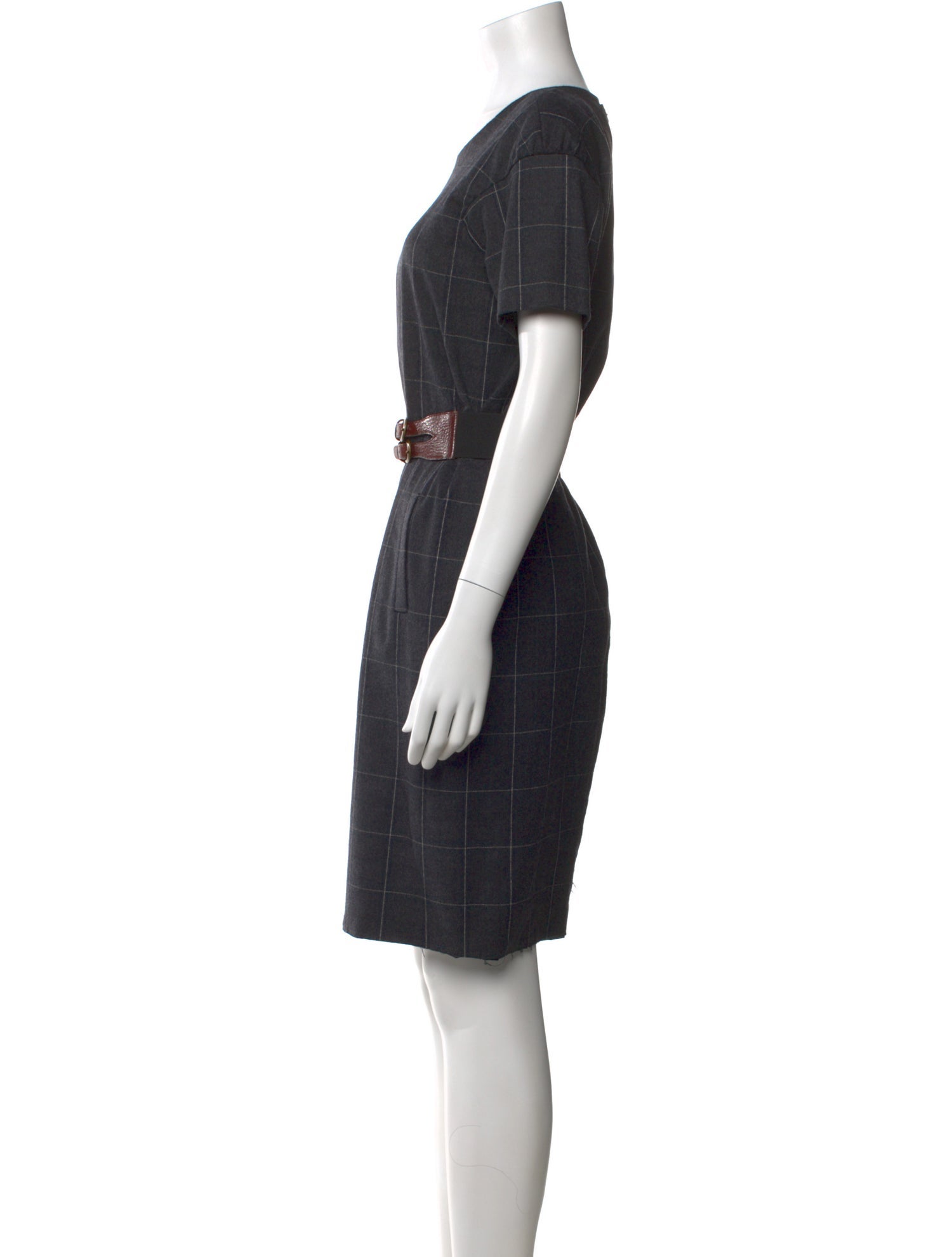 Yigal Azrouël Scoop Neck Knee-Length Dress