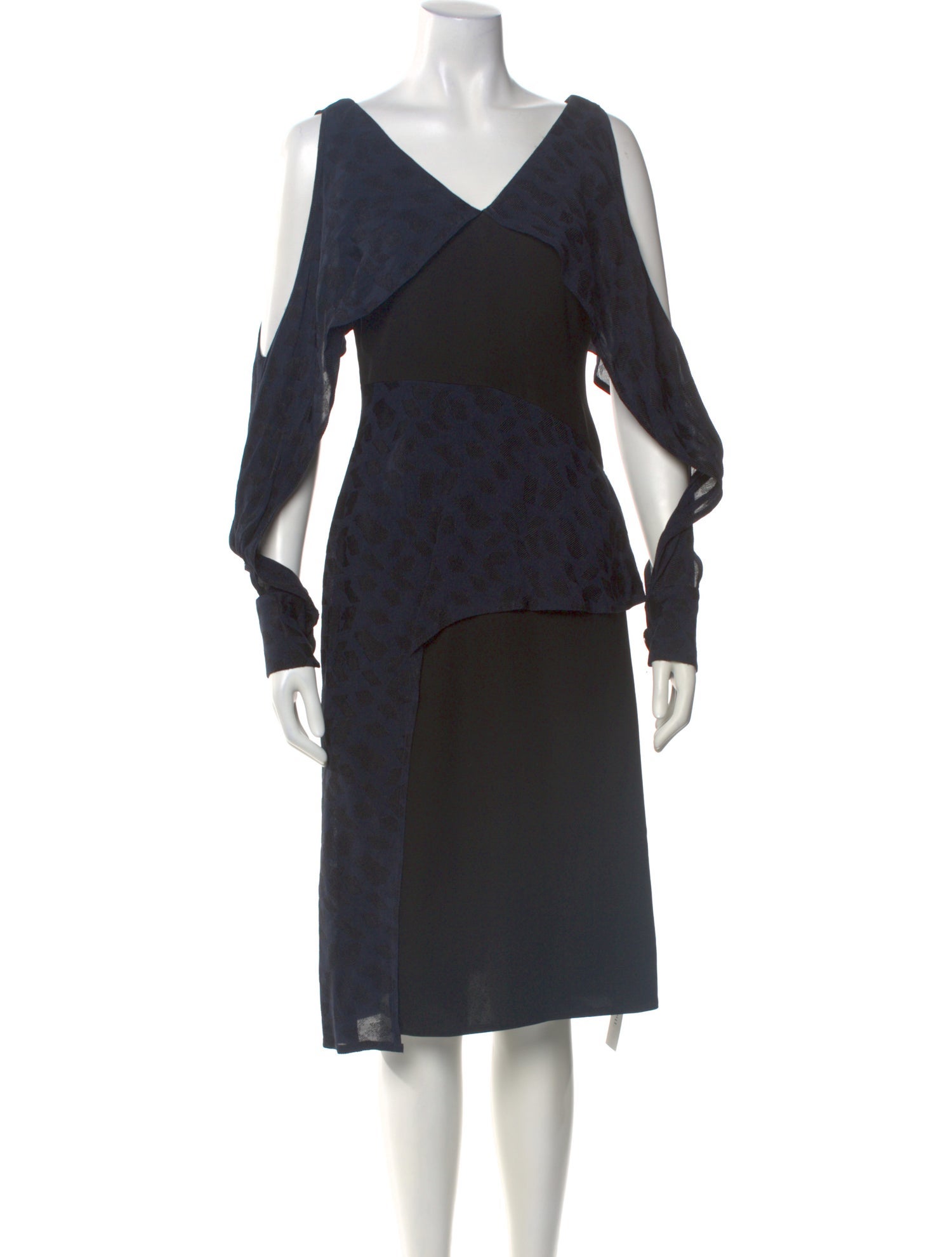 Yigal Azrouël V-Neck Midi Length Dress