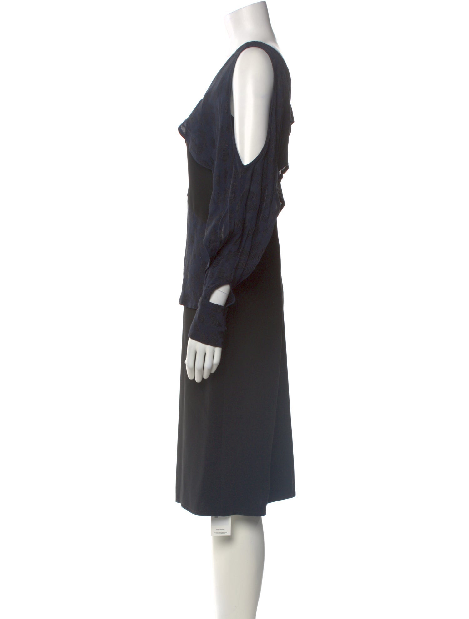 Yigal Azrouël V-Neck Midi Length Dress