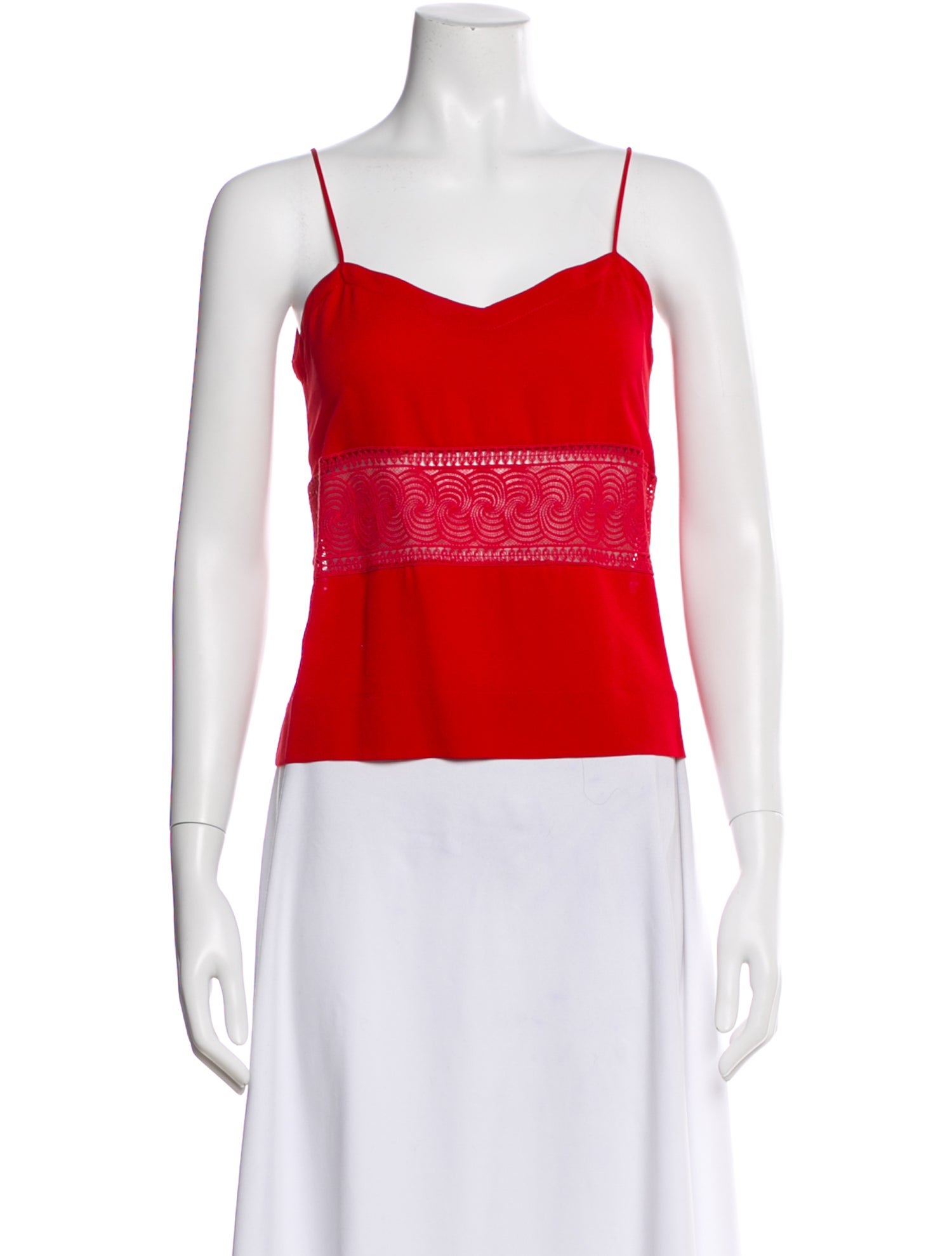 Yigal Azrouël Silk Lace Pattern Top