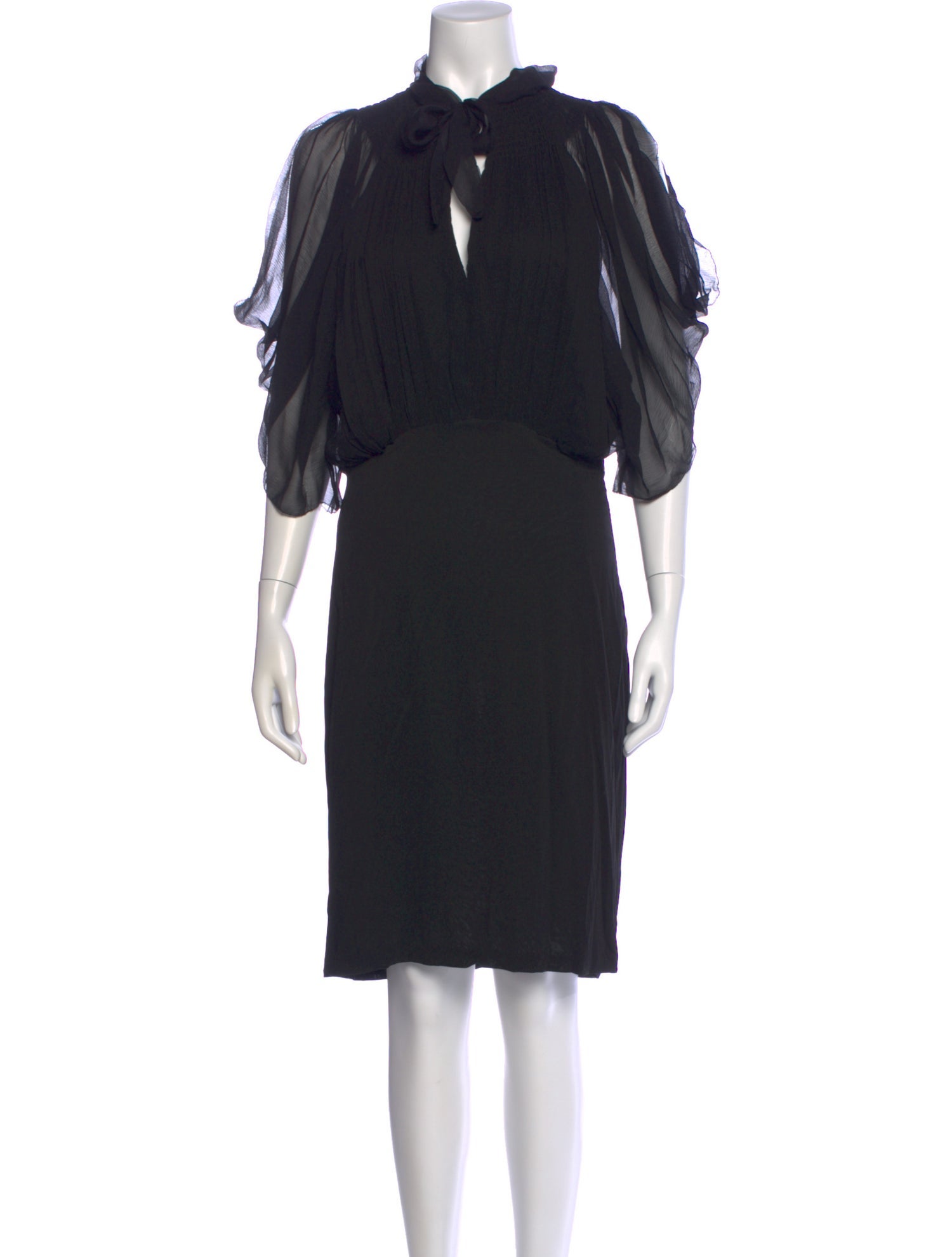 Yigal Azrouël Mock Neck Knee-Length Dress