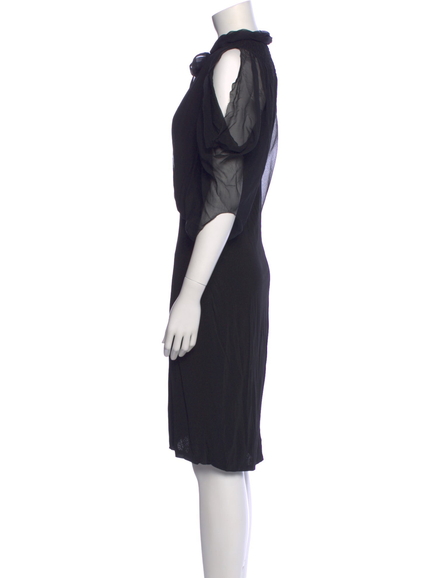 Yigal Azrouël Mock Neck Knee-Length Dress