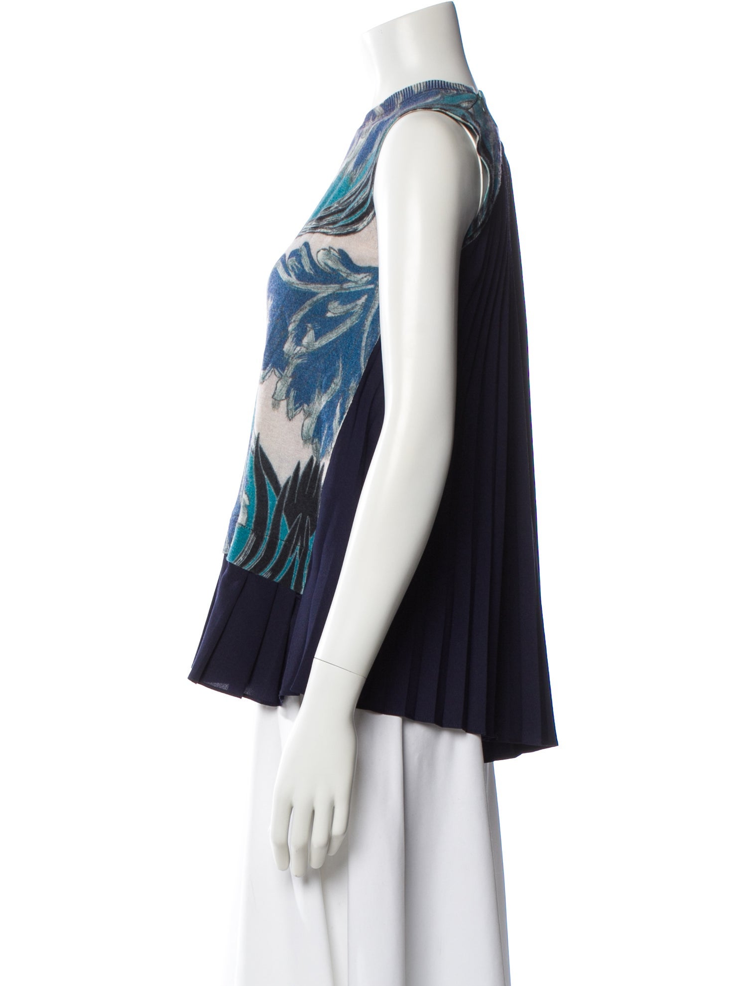 Yigal Azrouël Patterned Crew Neck Top