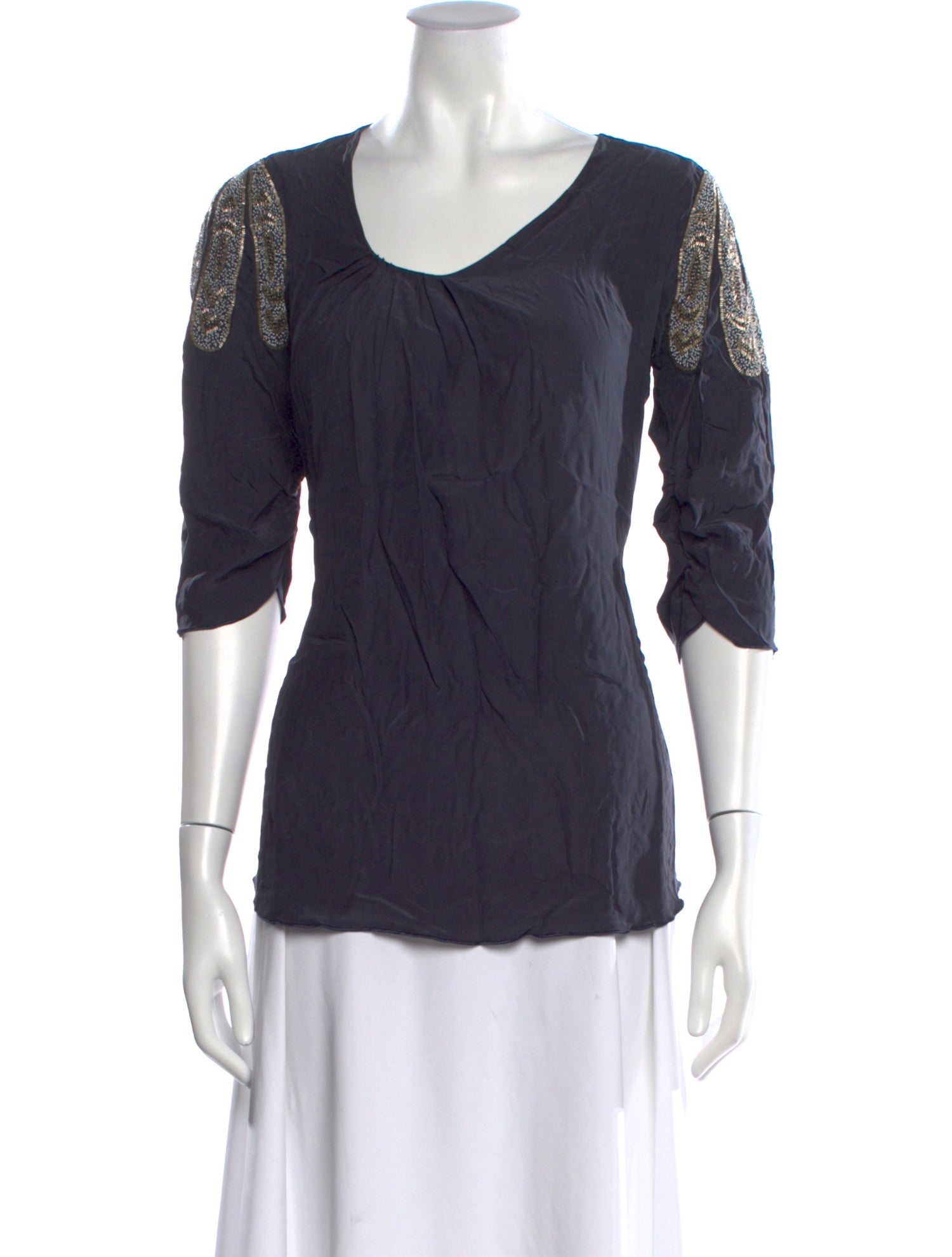 Yigal Azrouël Silk V-Neck Blouse